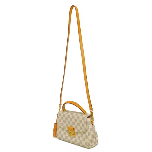 LOUIS VUITTON Handbag Croisette Tassel Ivory 2WAY Shoulder Bag Damier Azur Rose Ballerine N41581 Women's