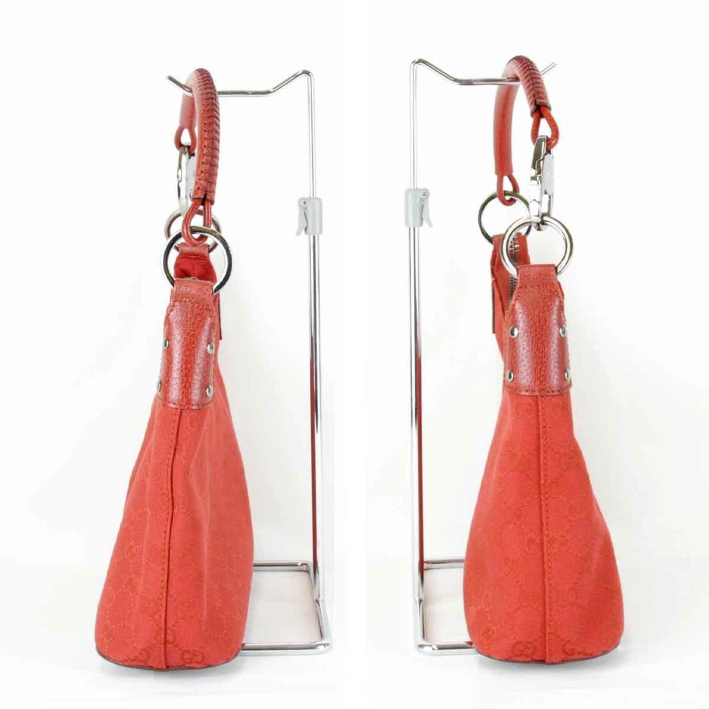 Gucci Red Color Gg Canvas Shoulder Bag