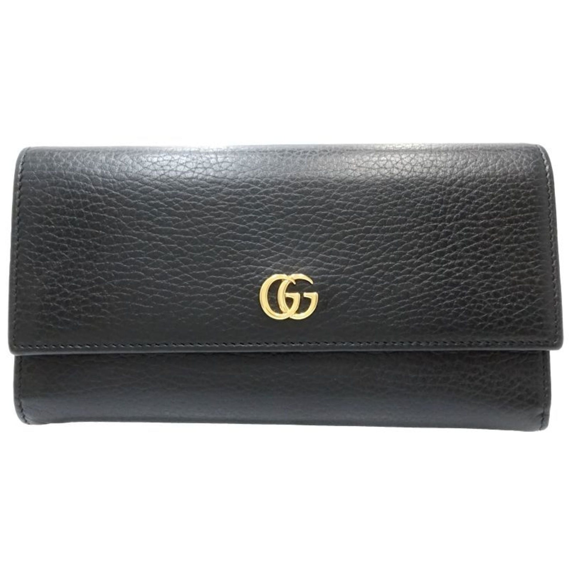 Gucci Black Leather Long Wallet (Bi-Fold) ()