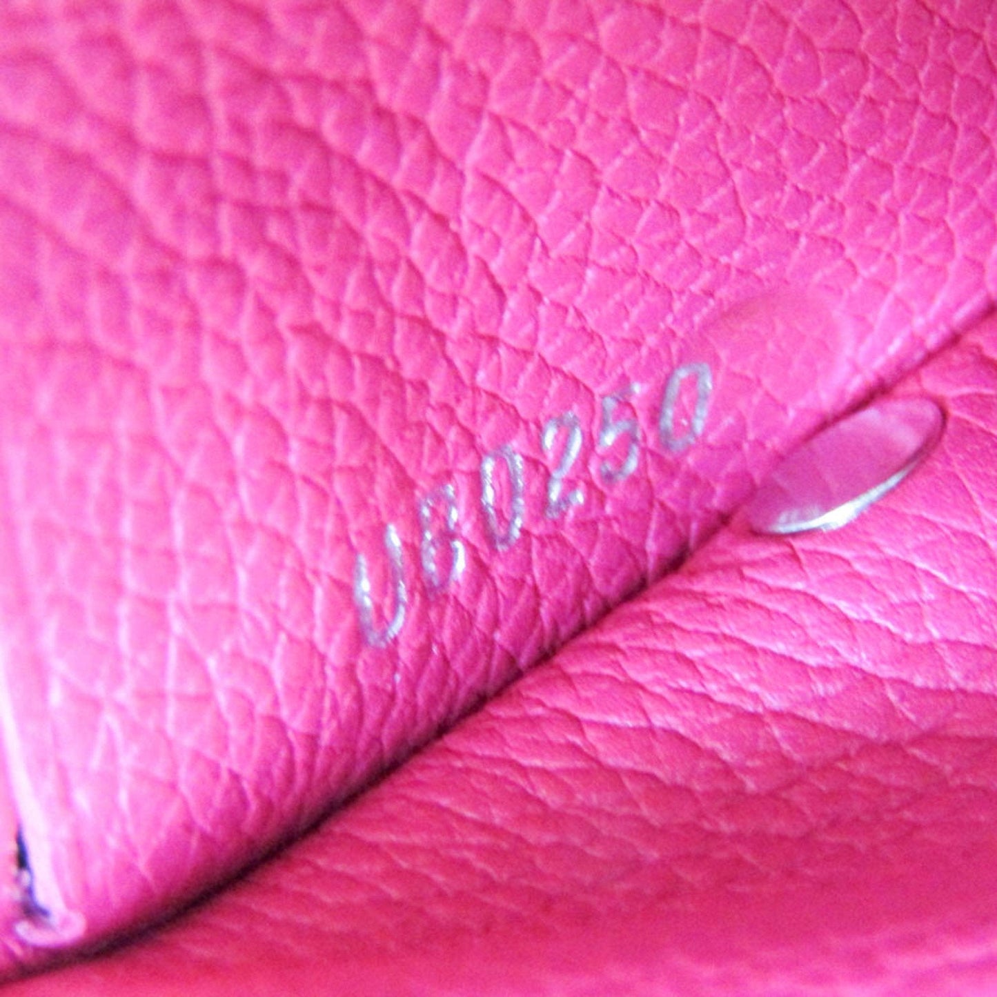 LOUIS VUITTON Portefeuille Lock Mini M67858 Women's Calf Leather Wallet [tri-fold] Hot Pink