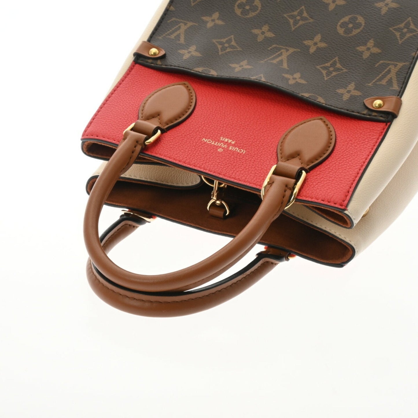 LOUIS VUITTON Monogram Fold Tote PM Three's Creme Noir M45389 Women's Canvas Bag