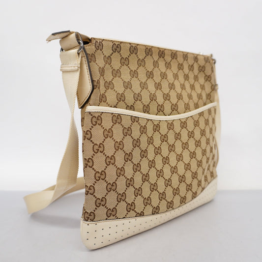 GUCCI  GG Canvas Shoulder Bag 145857 Women's Shoulder Bag Beige,Ivory