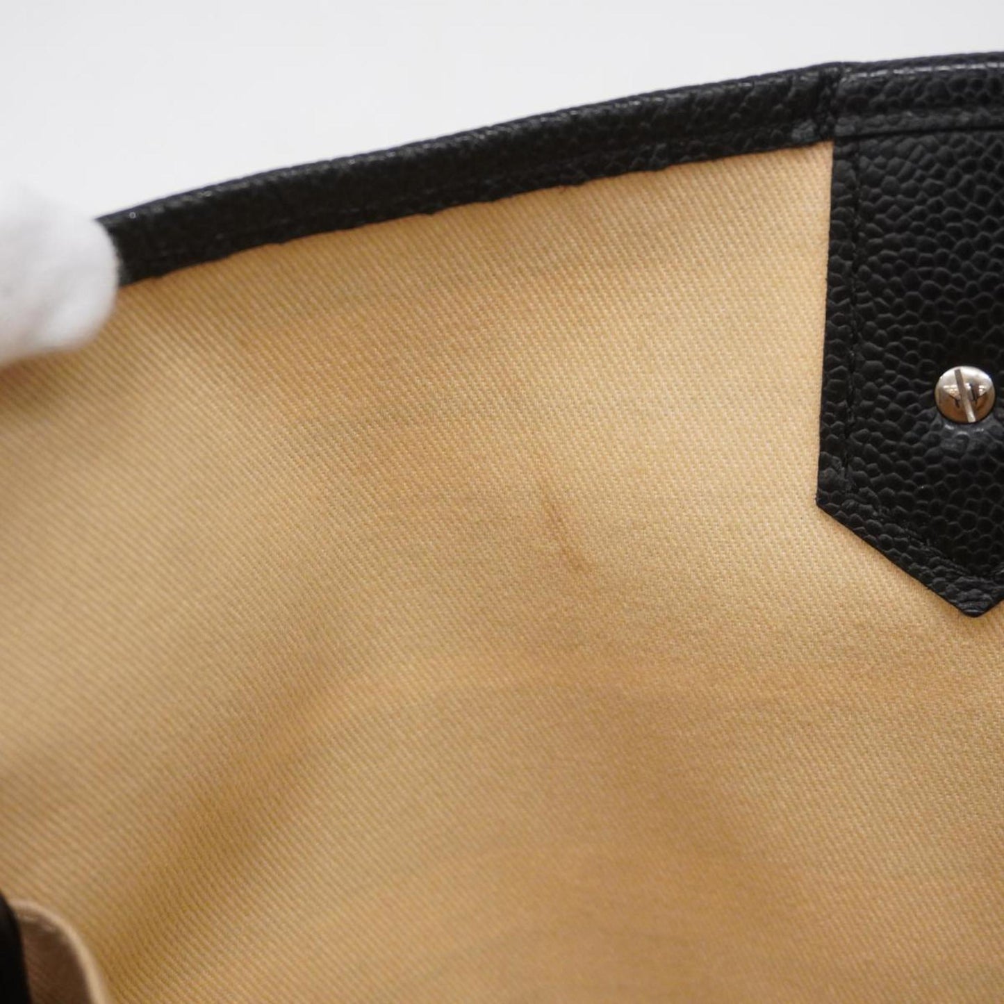 Chanel Tote Bag Central Station Caviar Skin Black Women's