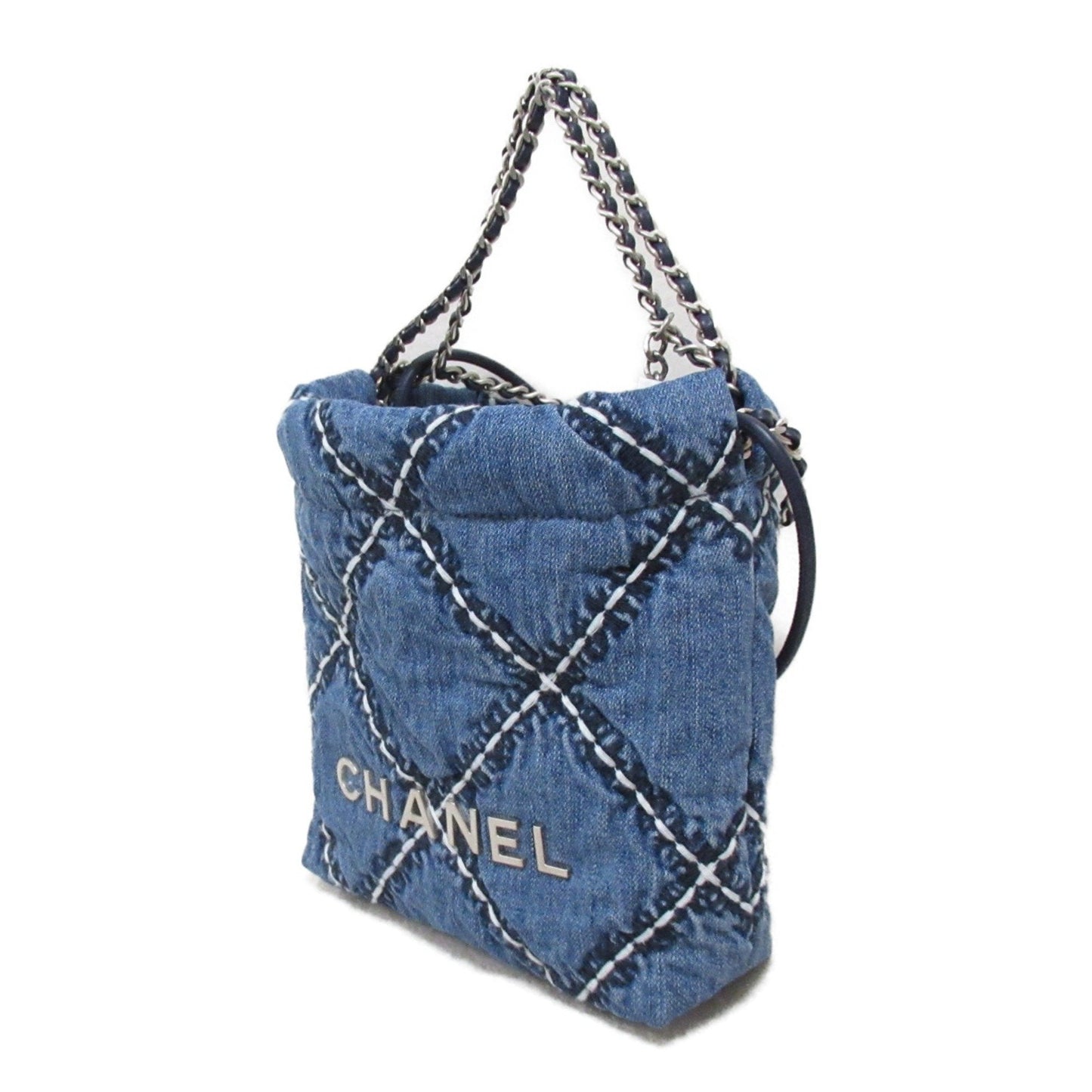 CHANEL CHANEL22 Mi Handbag 2way Shoulder Bag Denim Women's Blue AS3980 B15833 NW287