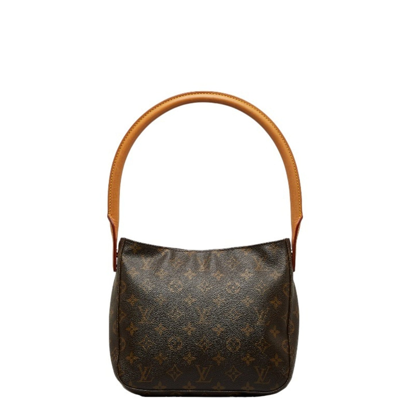 LOUIS VUITTON Monogram Looping MM Shoulder Bag Handbag M51146 Brown PVC Leather Ladies