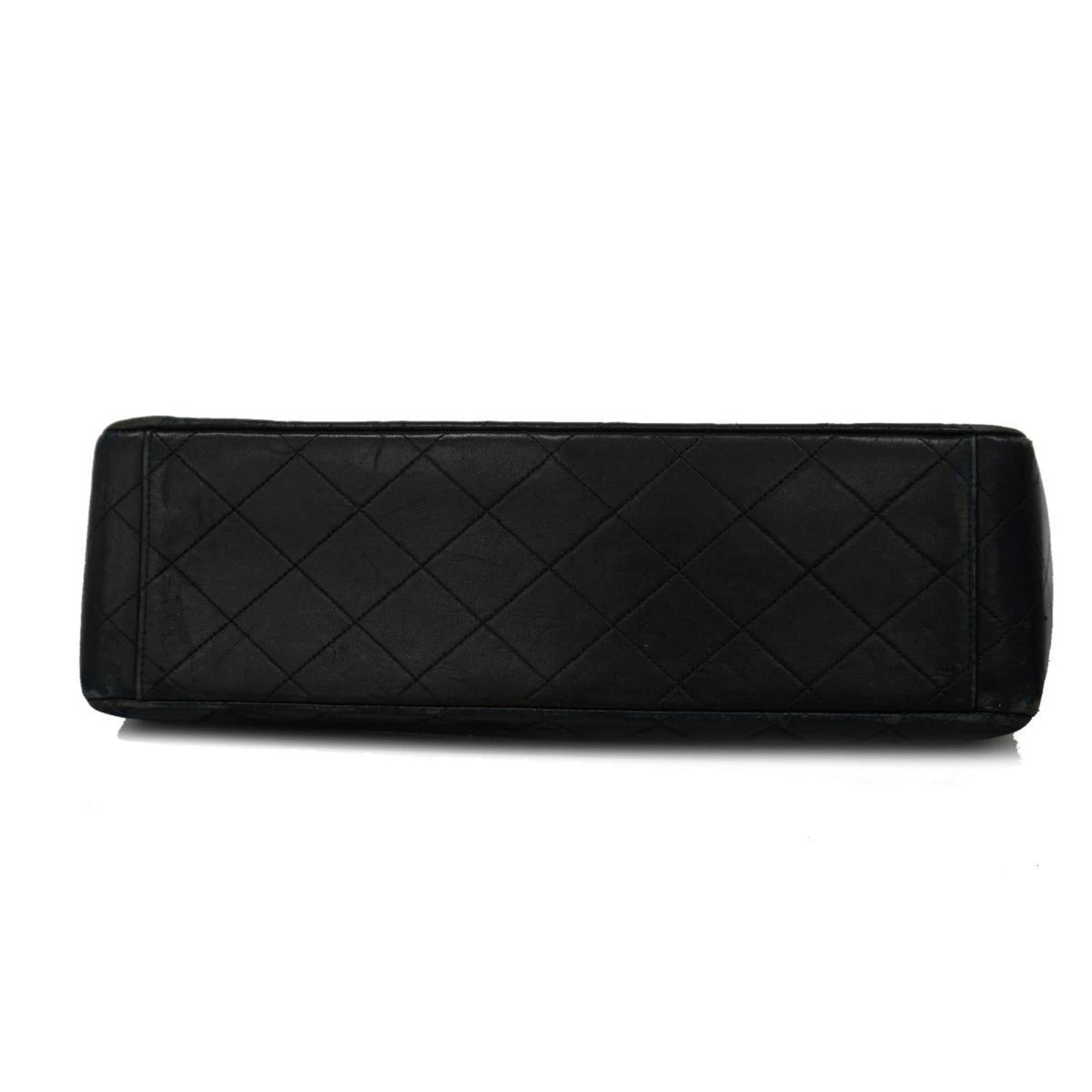 Chanel Shoulder Bag Deca Matelasse W Chain Lambskin Black Women's