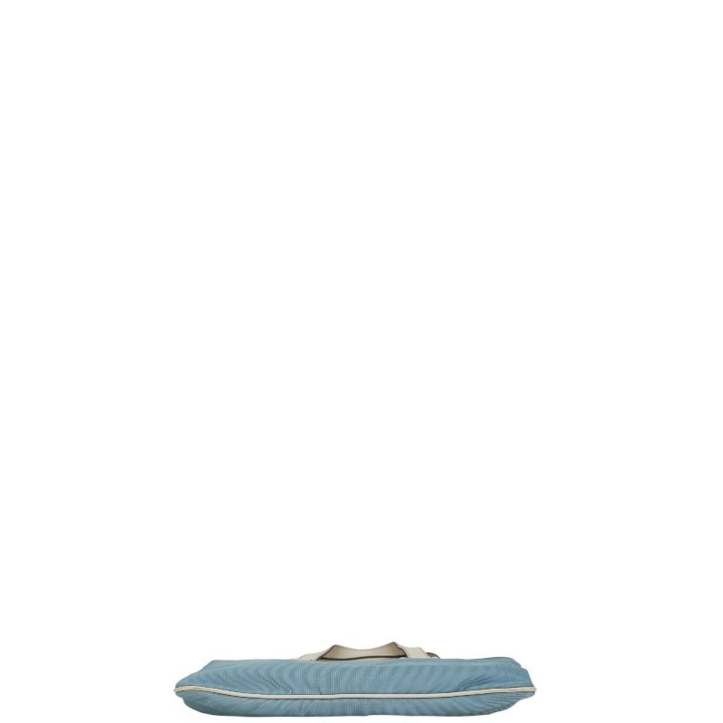 Gucci Blue White Canvas Leather Shoulder Bag Tote Bag