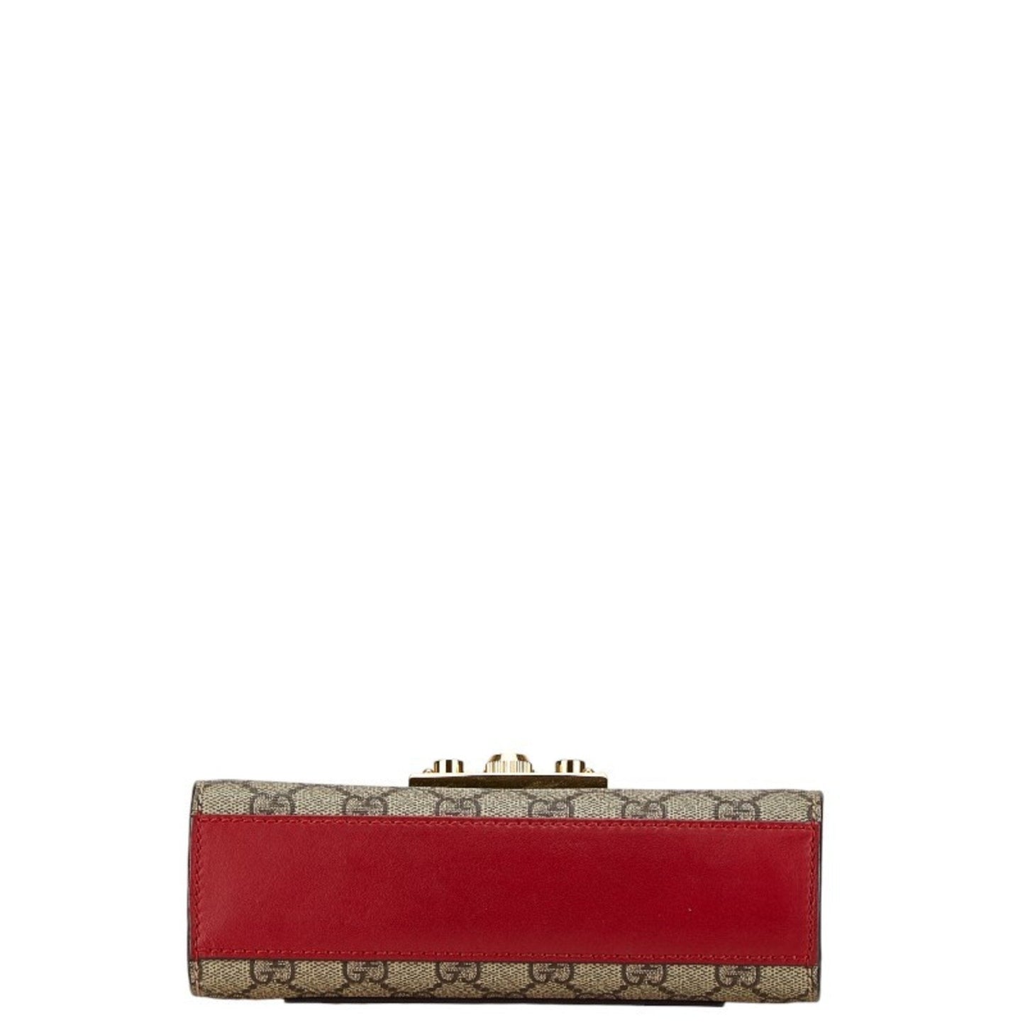 Gucci Beige Red Color Pvc Leather Shoulder Bag