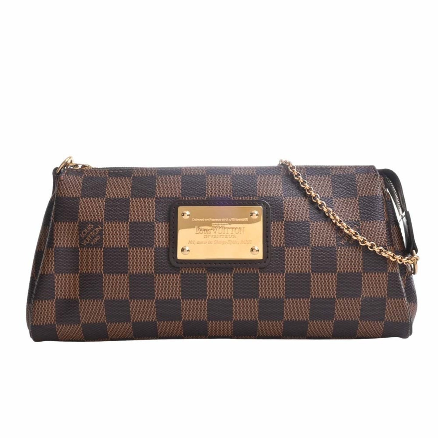 LOUIS VUITTON Damier Eva Chain Shoulder Bag N55213 Brown Women's