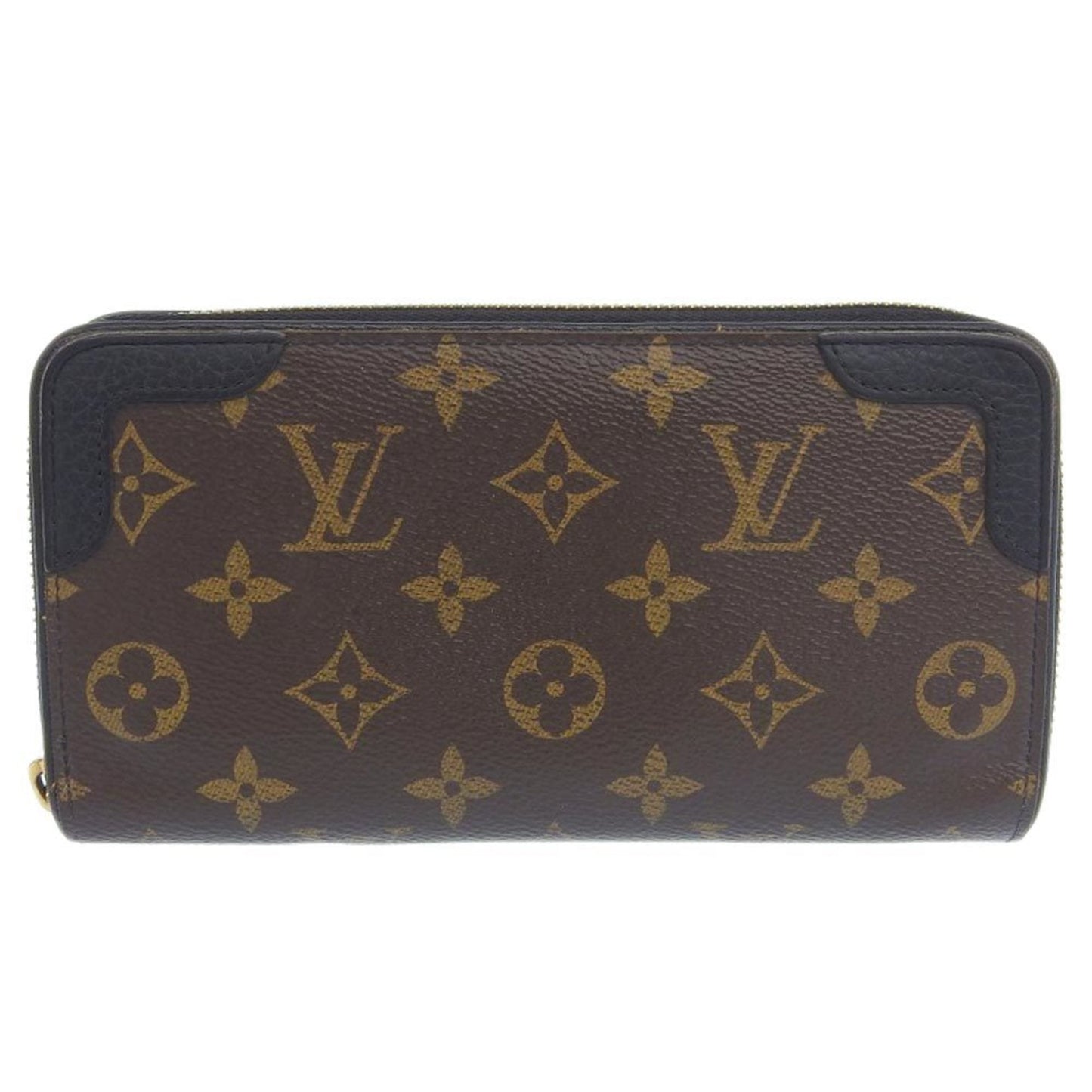 LOUIS VUITTON Monogram Zippy Retiro Round Long Wallet Noir M61855
