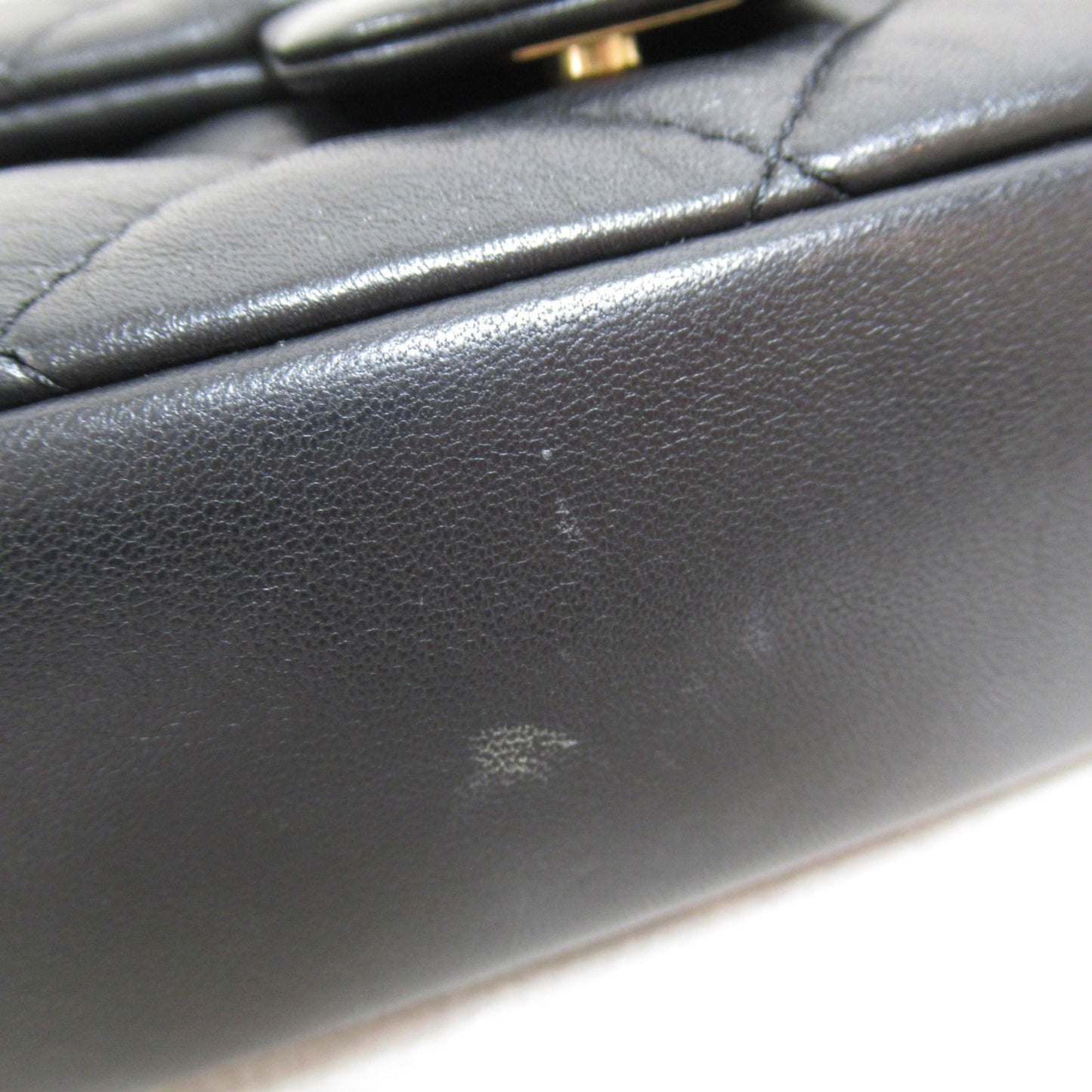 CHANEL Mini Matelasse Chain Shoulder Bag Black Lambskin (sheep leather) AS3456