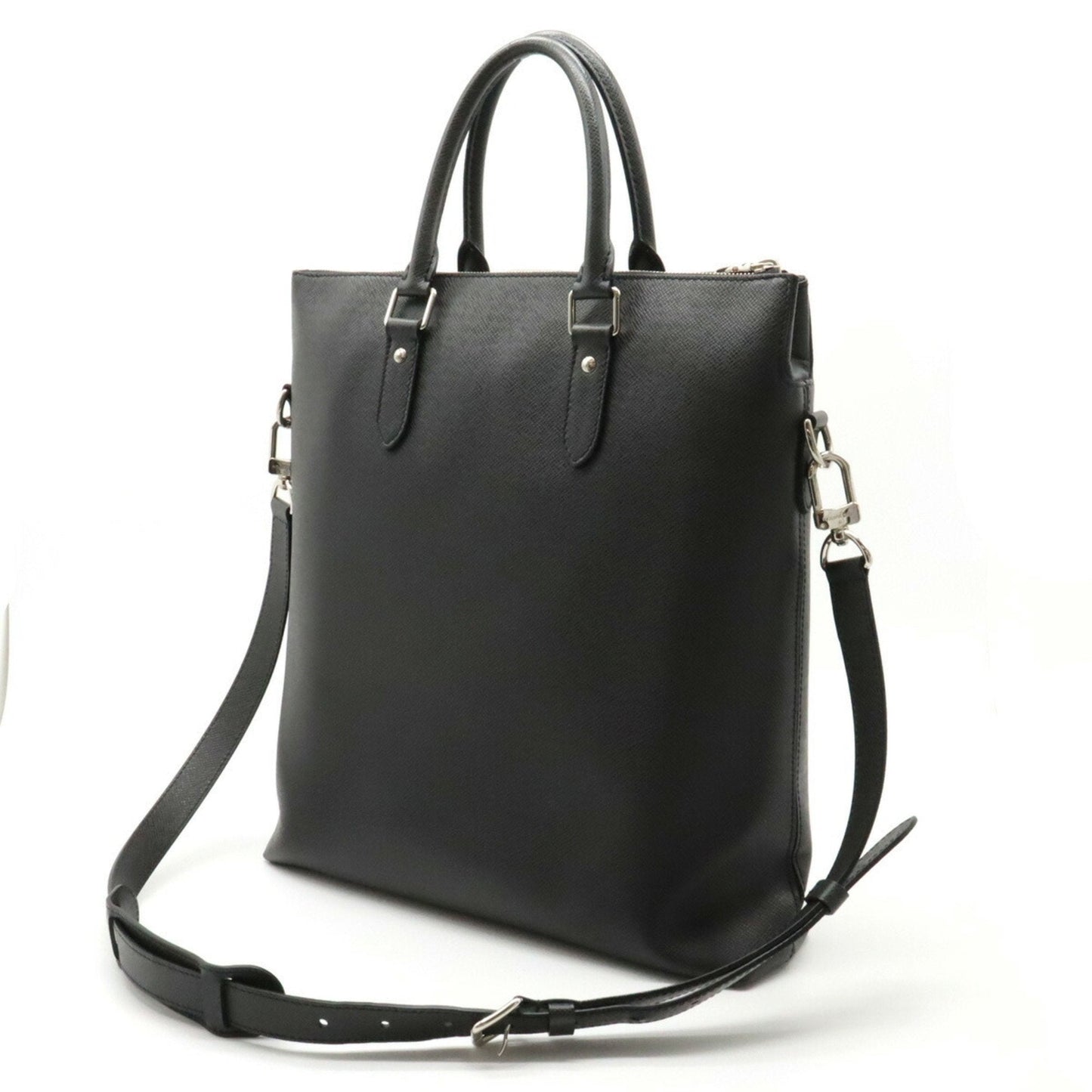 LOUIS VUITTON Taiga Anton Tote Bag Shoulder Leather Noir Black M33433