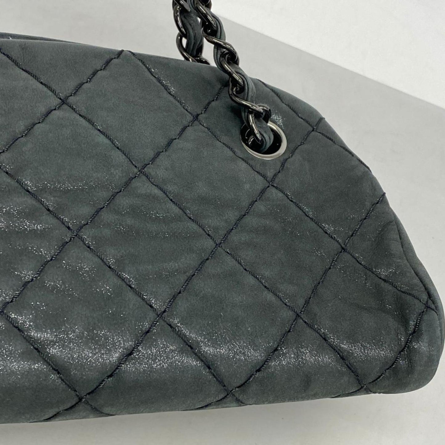 Chanel Shoulder Bag Matelasse Chain Leather Black Women's