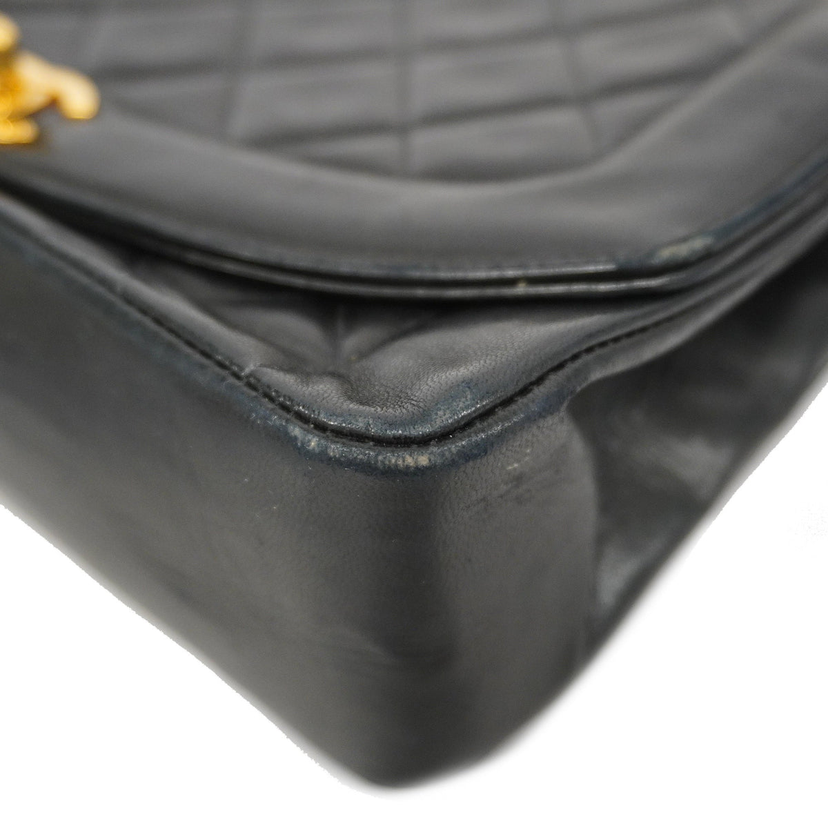 ChanelAuth  Matelasse Diana Flap Chain Shoulder Leather Shoulder Bag Black