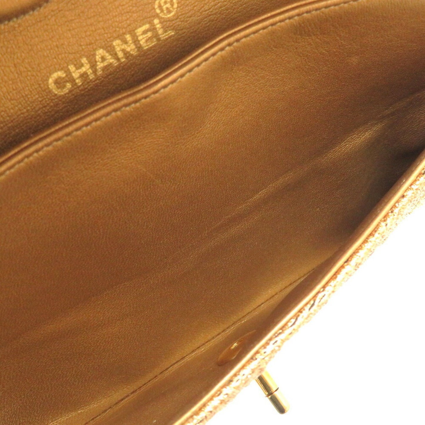 Chanel Nishijin Woven Double Flap Satin Leather Gold Chain Shoulder Bag Cocomark Turnlock