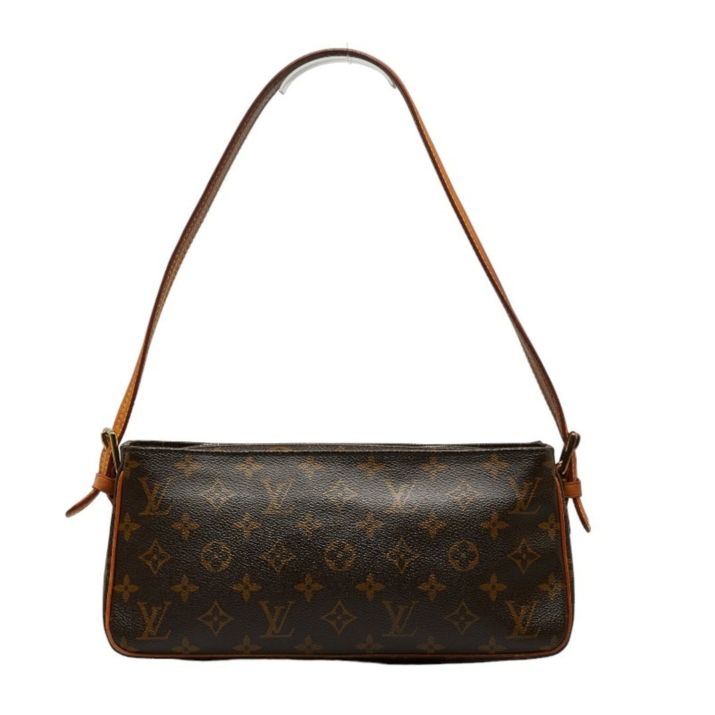 LOUIS VUITTON Monogram Vivacite MM Shoulder Bag M51164 Brown PVC Leather Women's