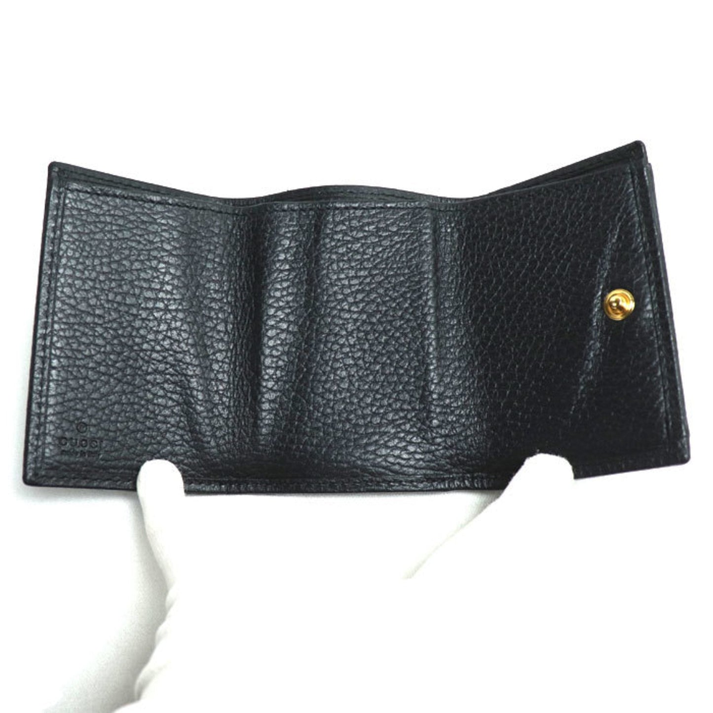 Gucci Black Leather Wallet (Tri-Fold)