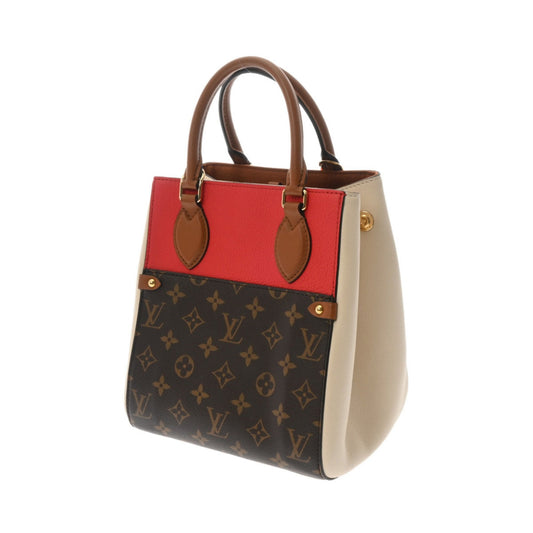 LOUIS VUITTON Monogram Fold Tote PM Three's Creme Noir M45389 Women's Canvas Bag