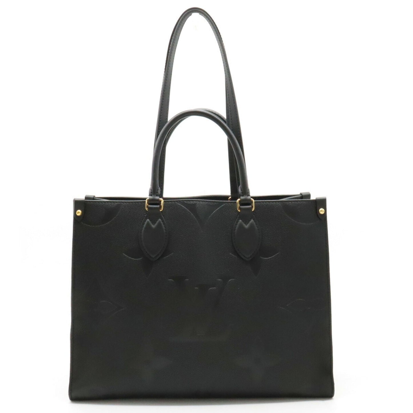 LOUIS VUITTON Monogram Empreinte On the Go MM Tote Bag Handbag Shoulder Noir Black M45595