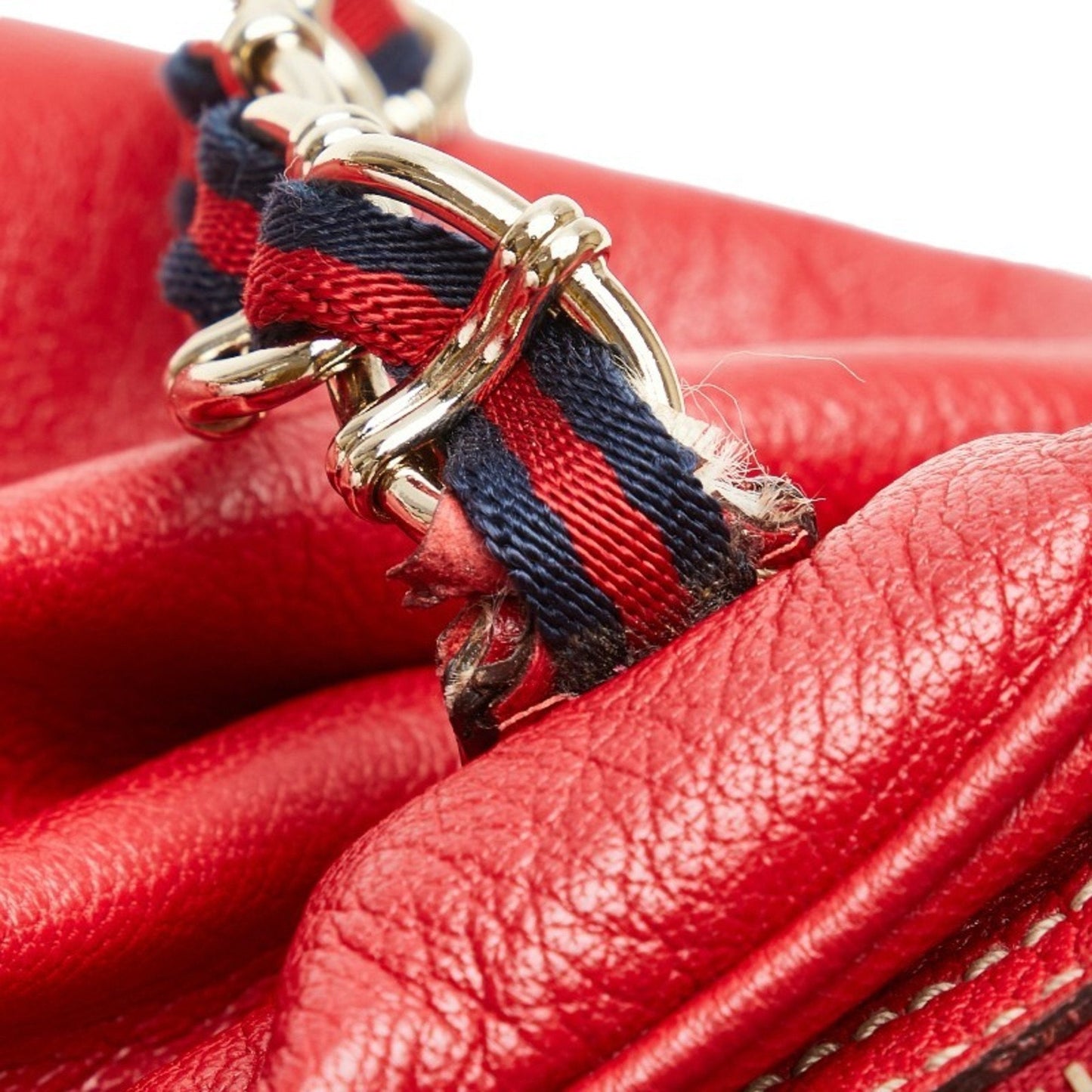 Gucci Red Color Leather Shoulder Bag