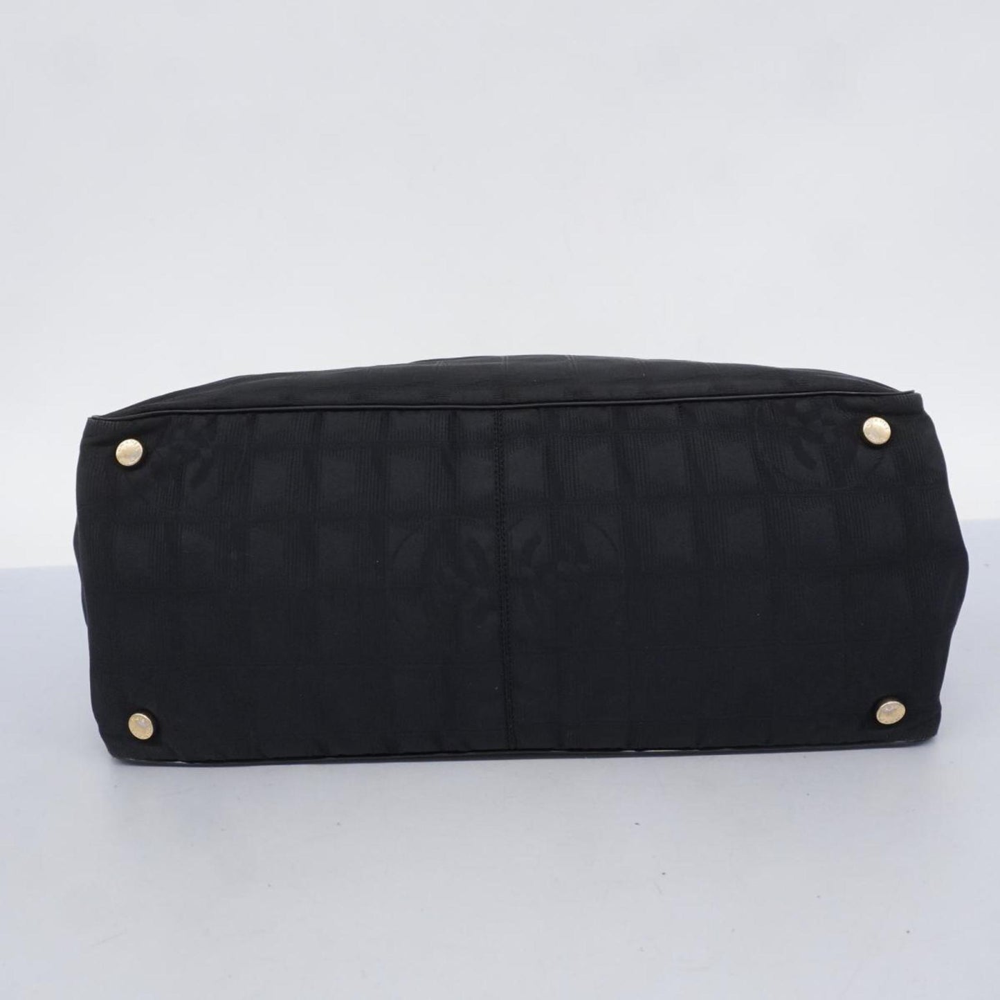 Chanel Tote Bag New Travel Nylon Black Champagne Women's