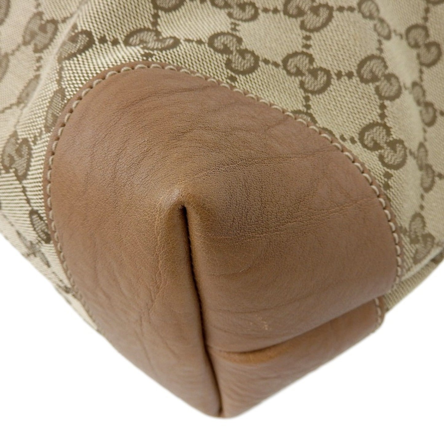 Gucci GG Canvas Handbag Tote Bag Brown 247237 213048