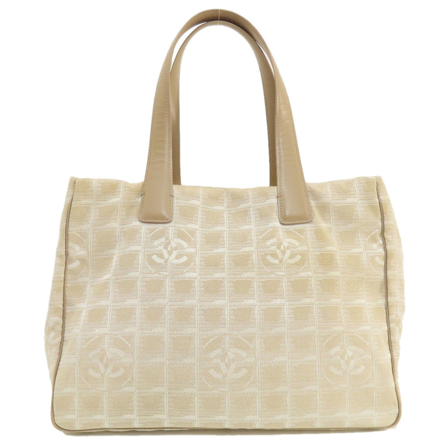 Chanel New Travel Line MM Tote Bag Nylon Jacquard Women's