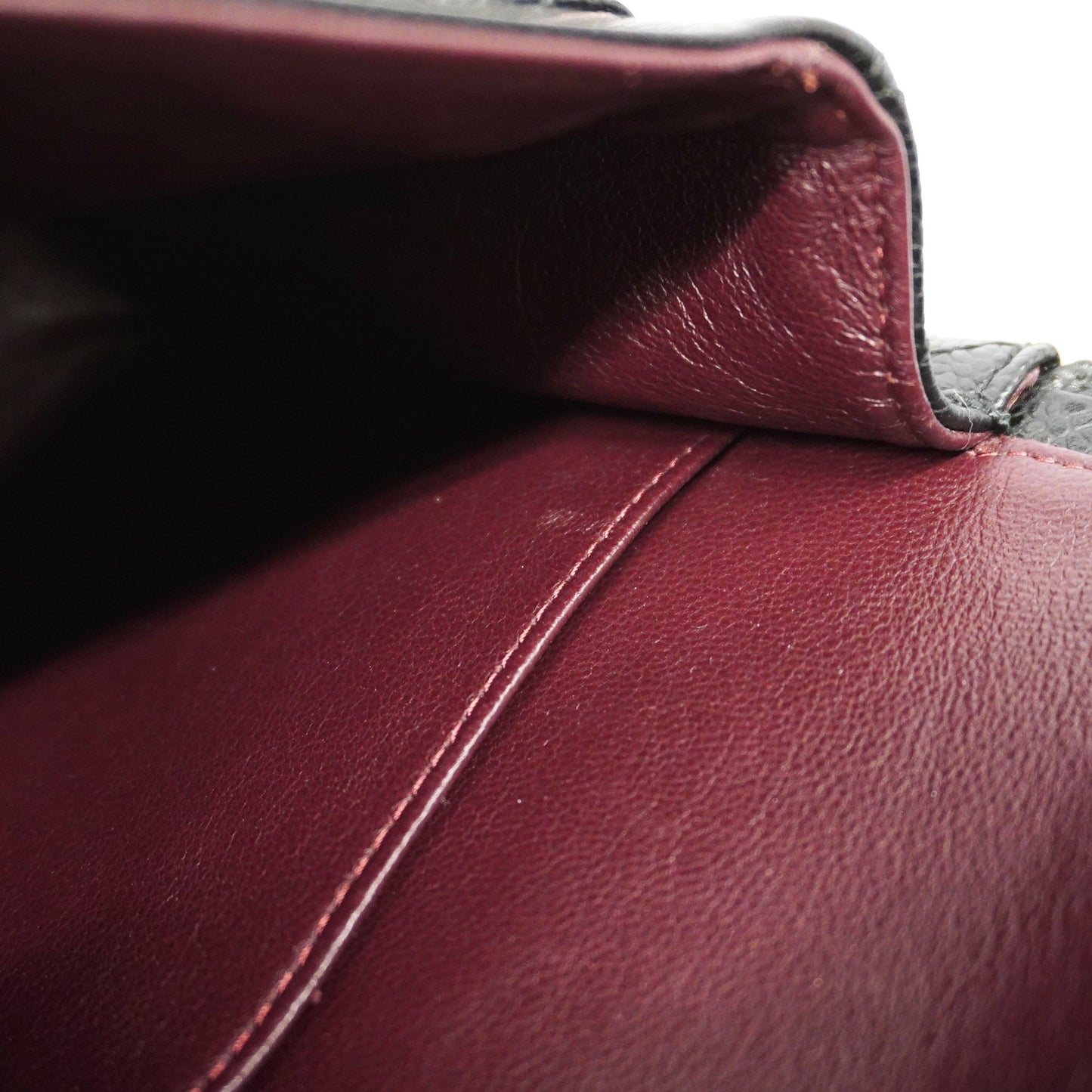 ChanelAuth  Matelasse W Flap W Chain Women's Leather Shoulder Bag Black