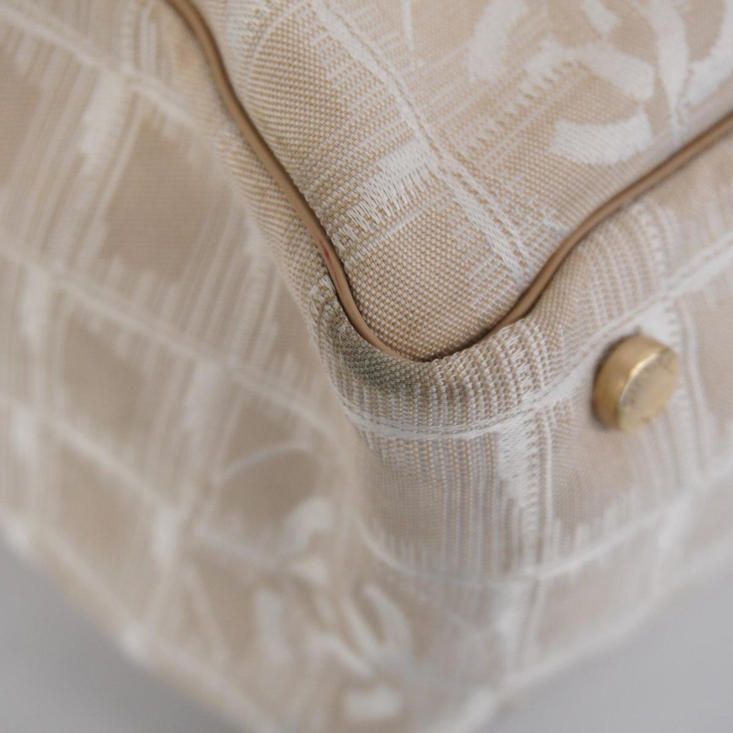 Chanel Tote Bag New Travel Nylon Beige Women's