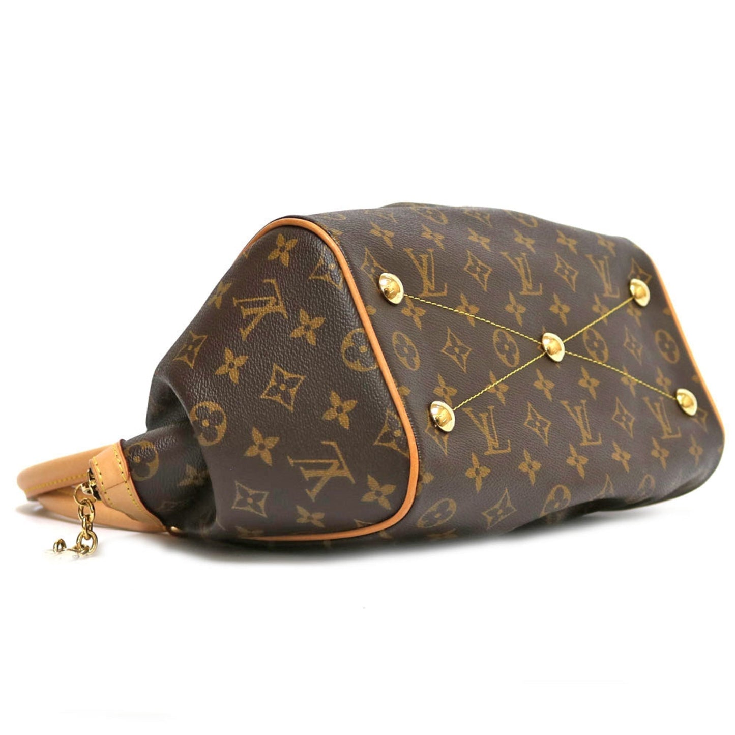 LOUIS VUITTON Tivoli PM Monogram Handbag Canvas M40143 Brown Women's
