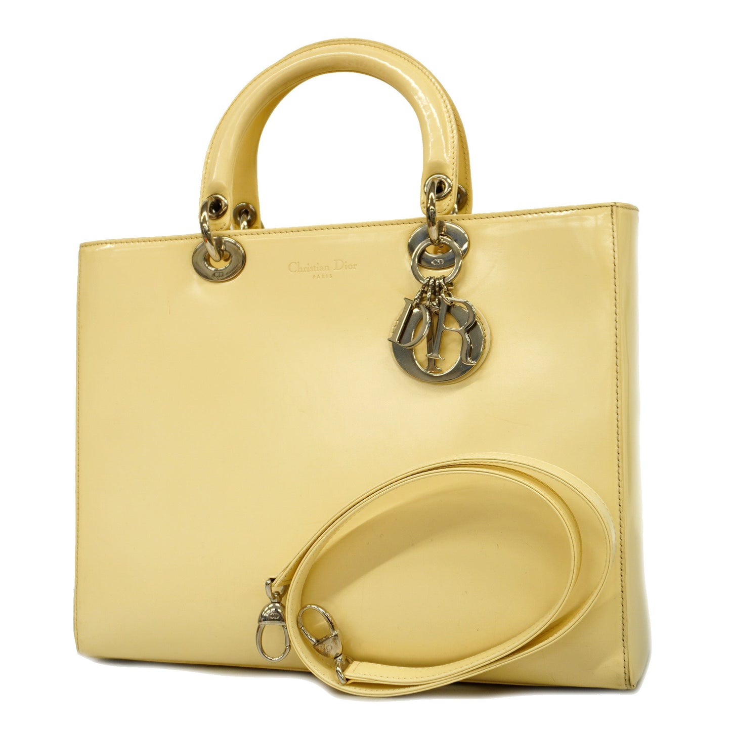 CHRISTIAN DIORAuth  Lady Dior 2WAY Bag Cannage Women's Leather Handbag,Shoulder