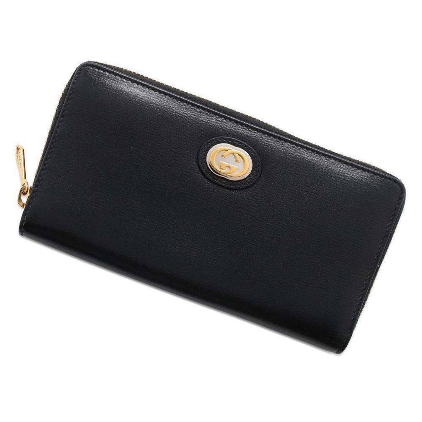 Gucci Black Leather Long Wallet (Bi-Fold) ()