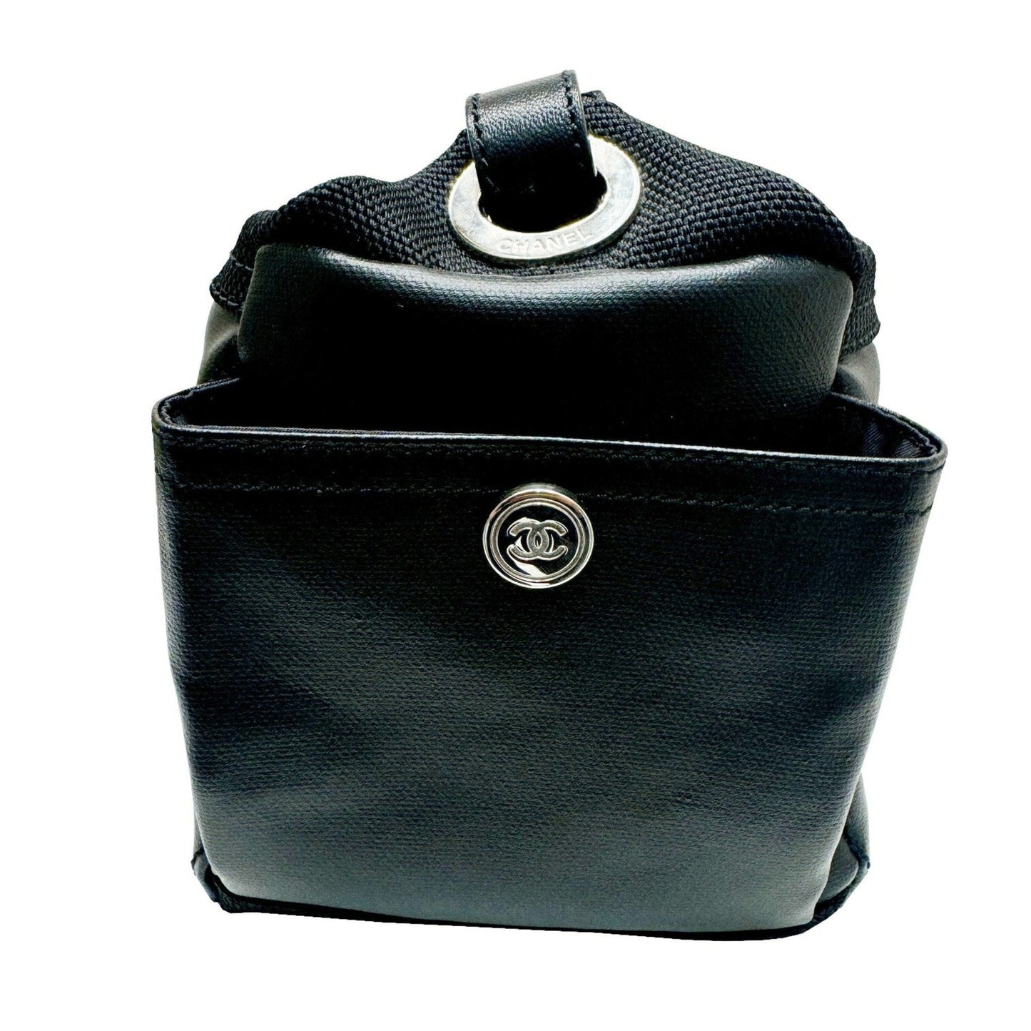 CHANEL Paris Biarritz Shoulder Bag A34205 Coated Canvas Black 1