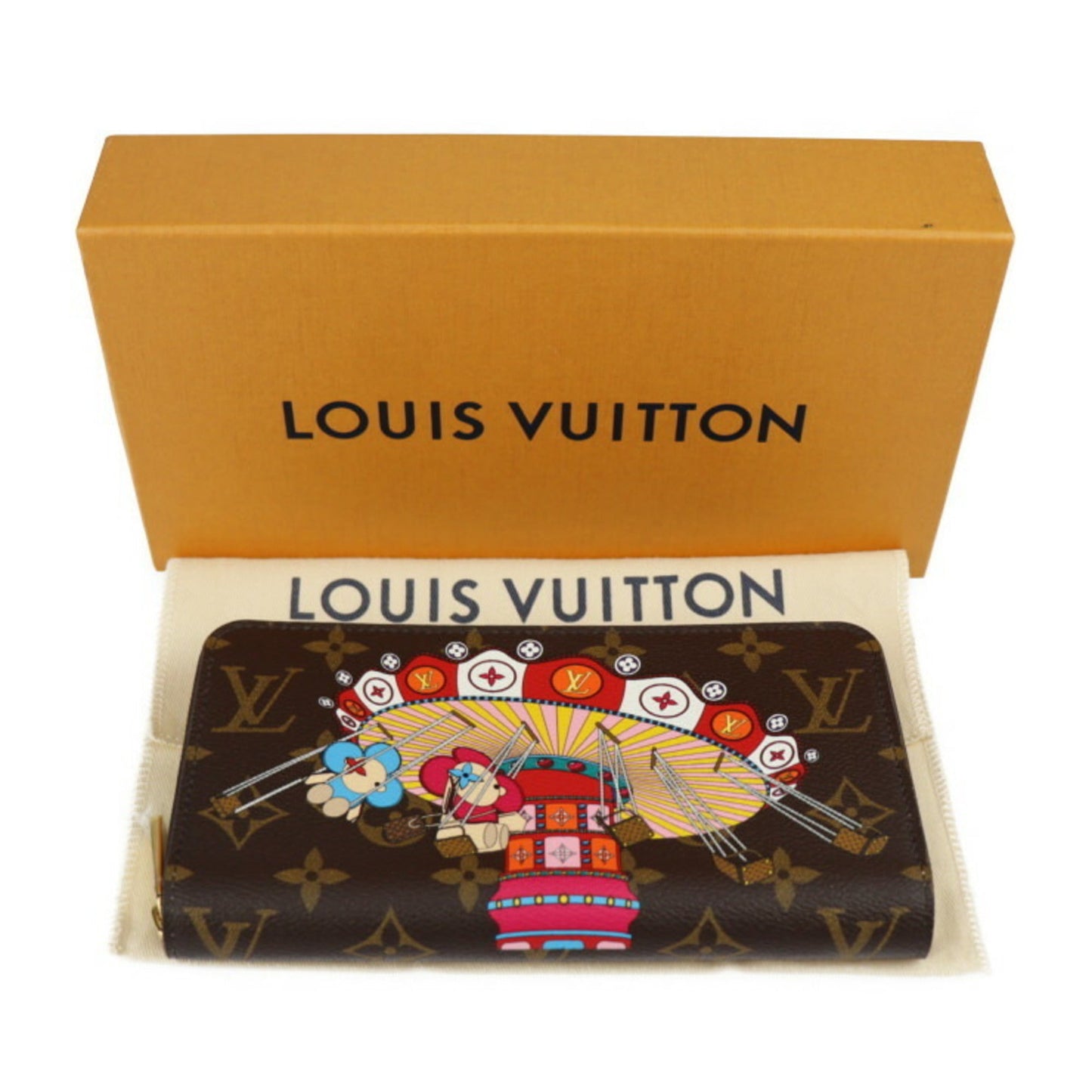 LOUIS VUITTON Vivienne Zippy Wallet Long M69753 Monogram Canvas Brown Multicolor Gold Hardware Swing Round Zipper Japan Limited Vuitton