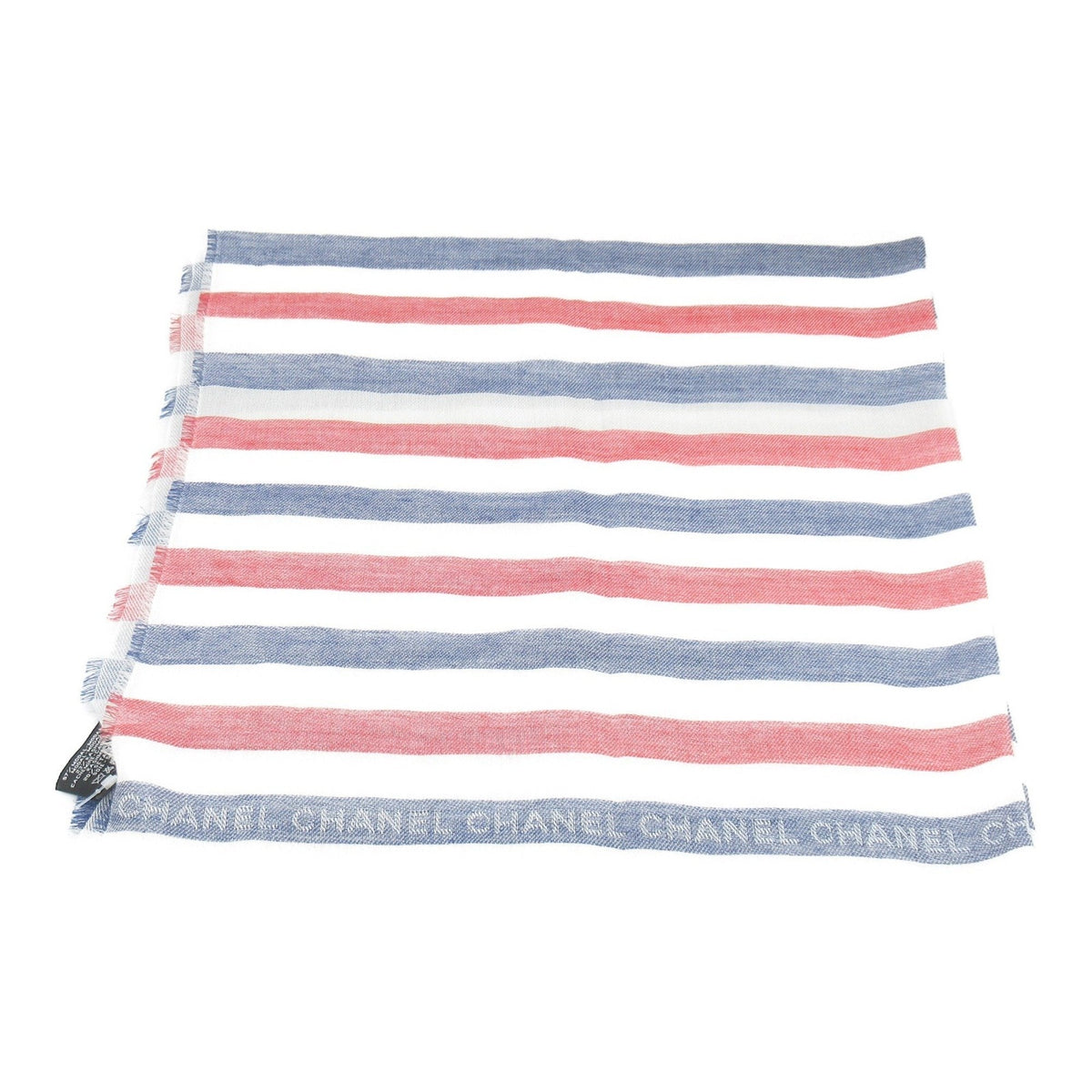 CHANEL Scarf Cashmere Silk Modal Women's White