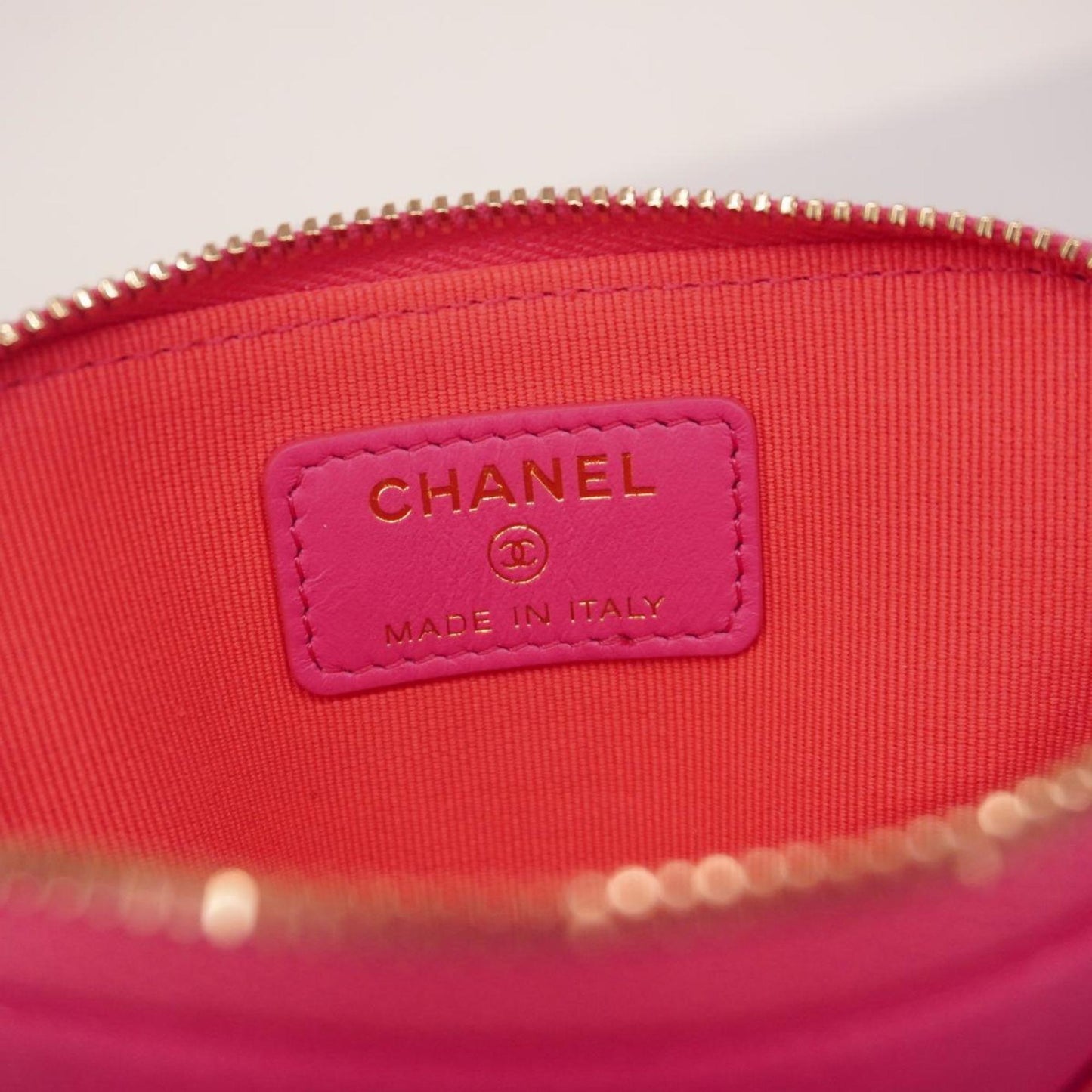 Chanel Wallet/Coin Case Matelasse Caviar Skin Pink Champagne Women's
