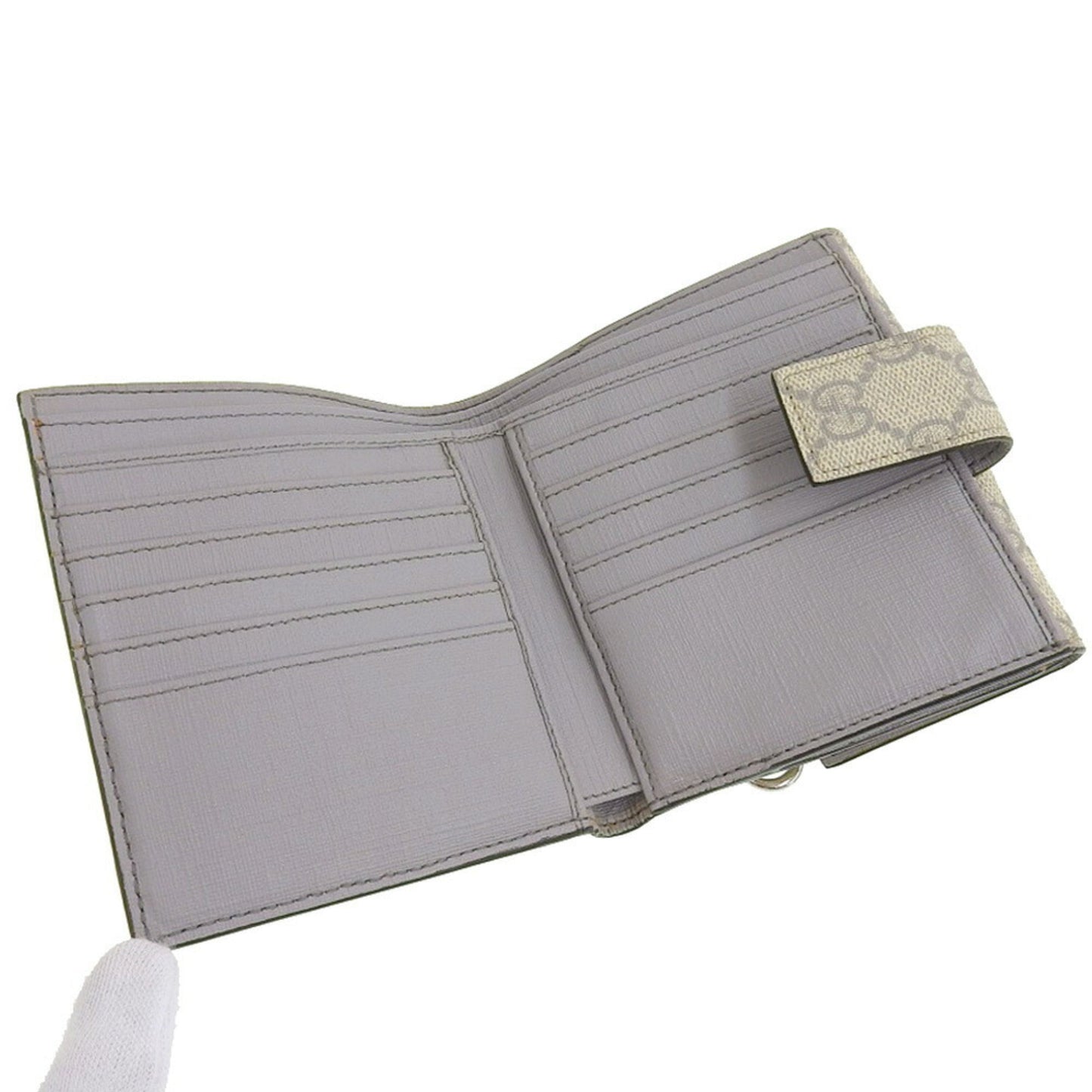 Gucci Gray Gg Plus Wallet (Bi-Fold)