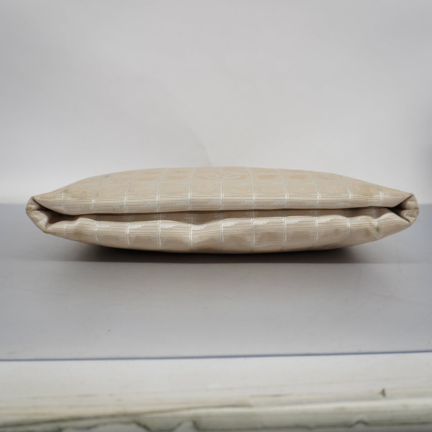 ChanelAuth  New Travel Line Women's Leather,Nylon Tote Bag Beige