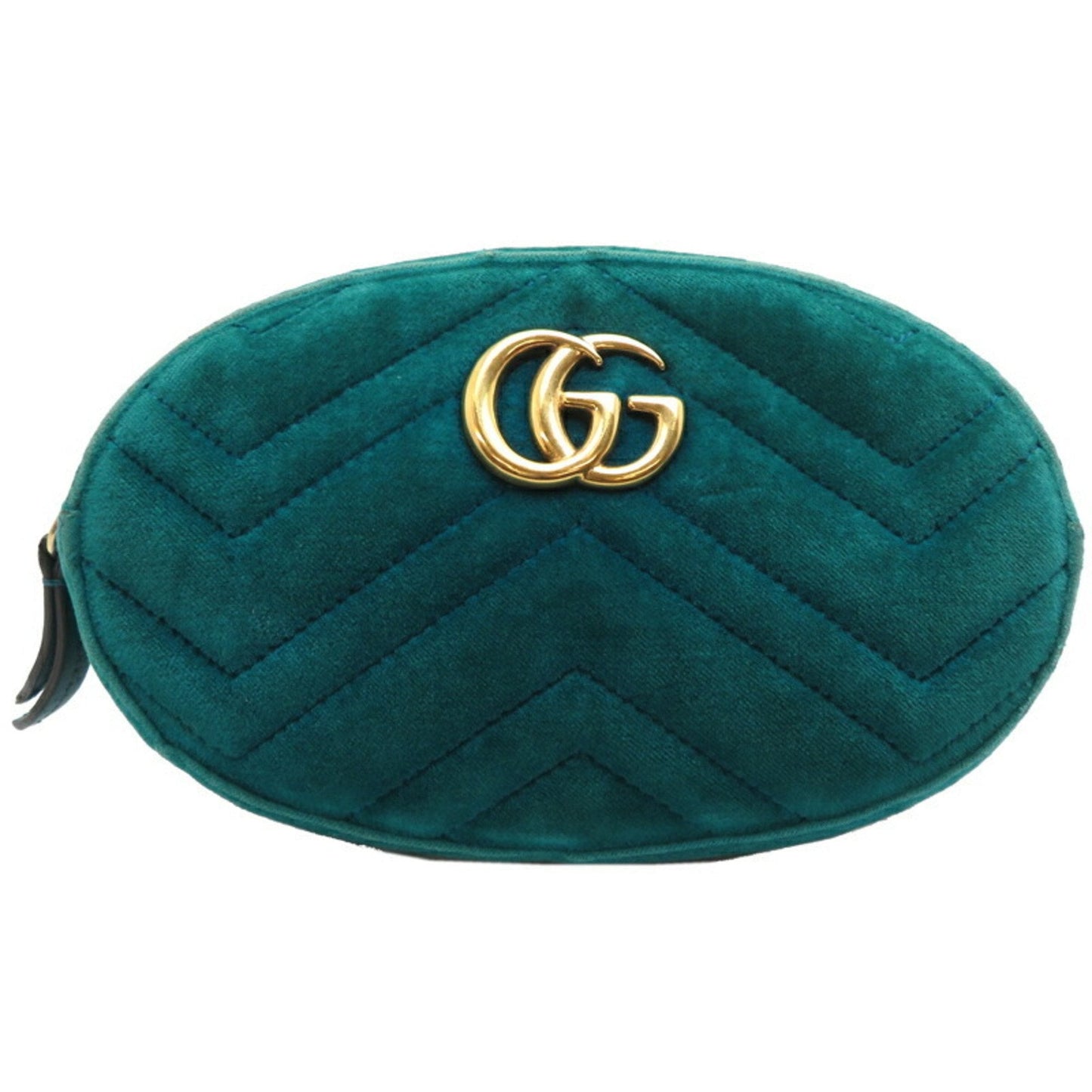 Gucci Gg Marmont Green Suede Fanny Pack ()