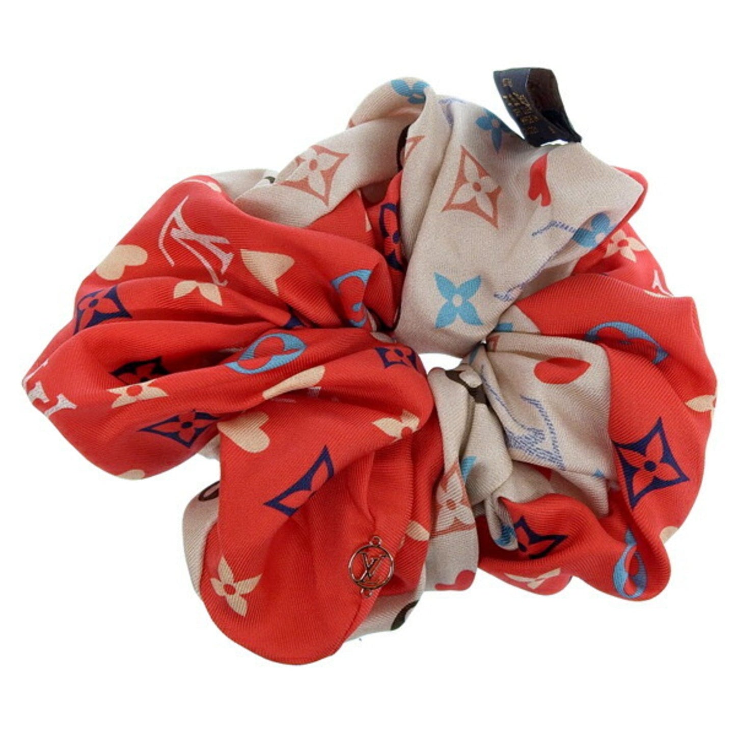 LOUIS VUITTON Monogram Silk Scrunchie Trocheu Hair Tie M77398 Pink Ladies