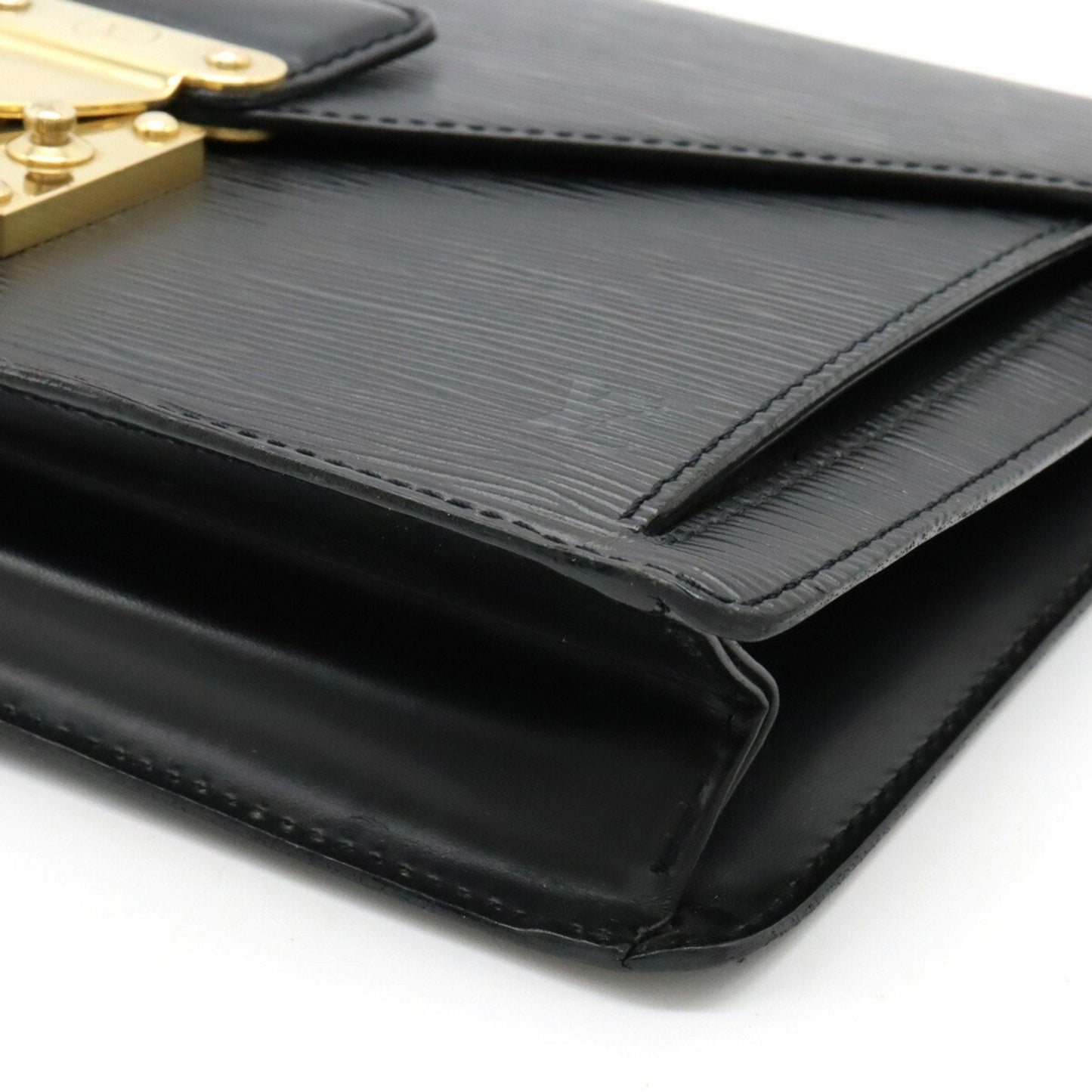 LOUIS VUITTON Epi Pochette Serie Dragonne Second Bag Noir Black Key Missing M52612