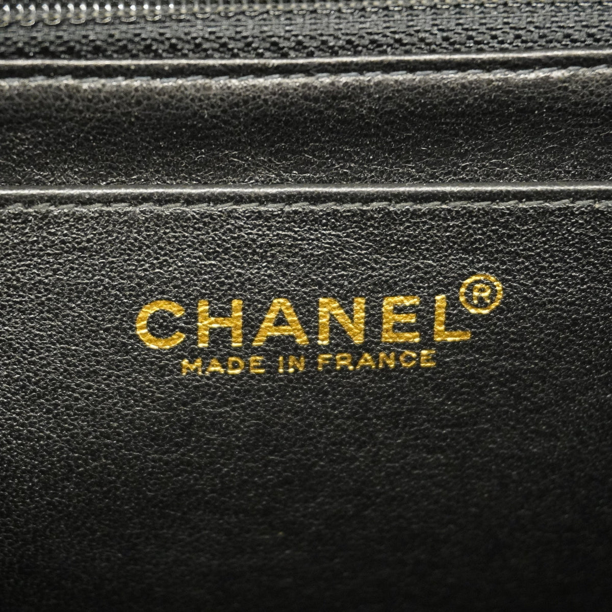 ChanelAuth  Chocolate Bar Single Chain Shoulder Bag Women's Leather Black