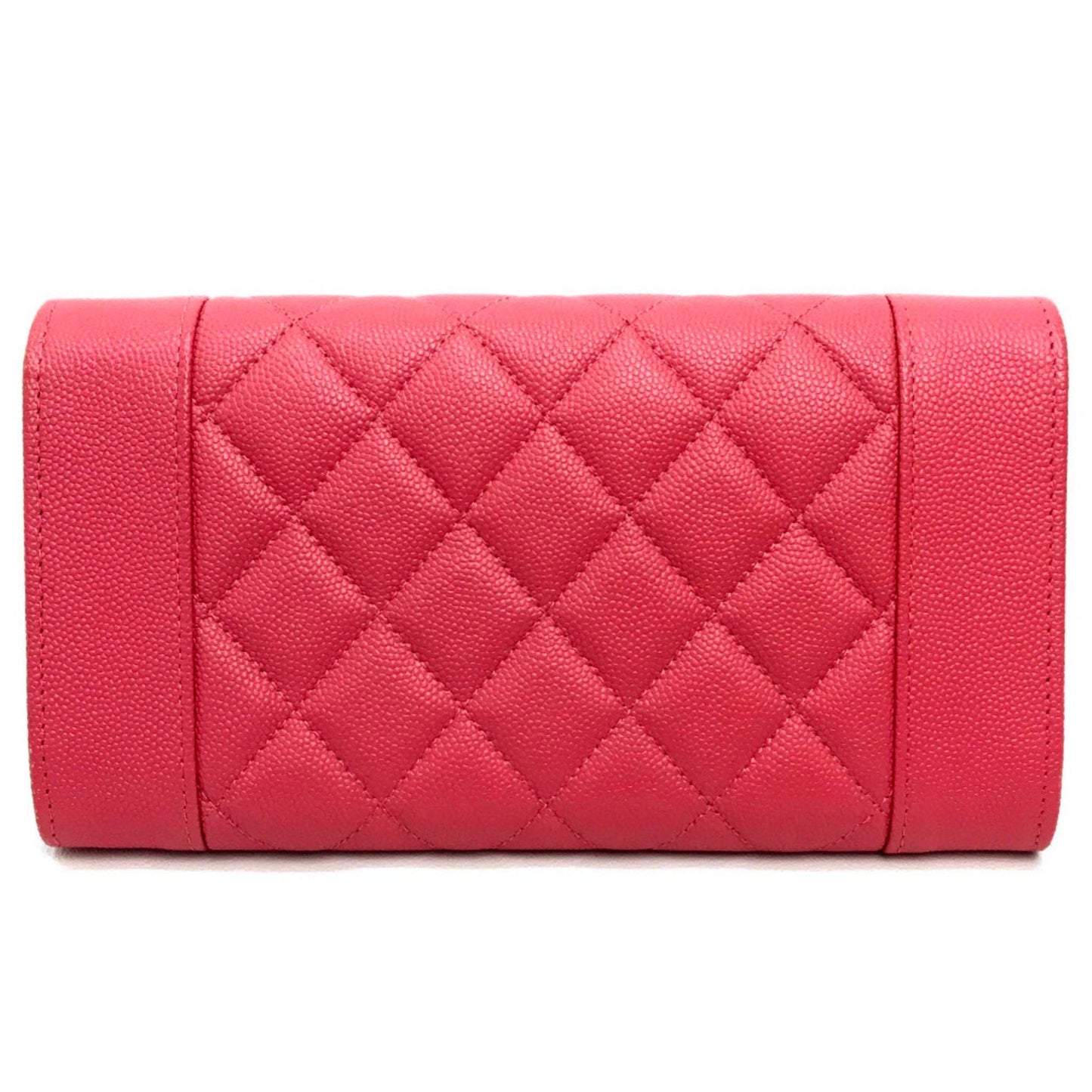 Chanel A80971 CC Mark Two fold Long Wallet pink