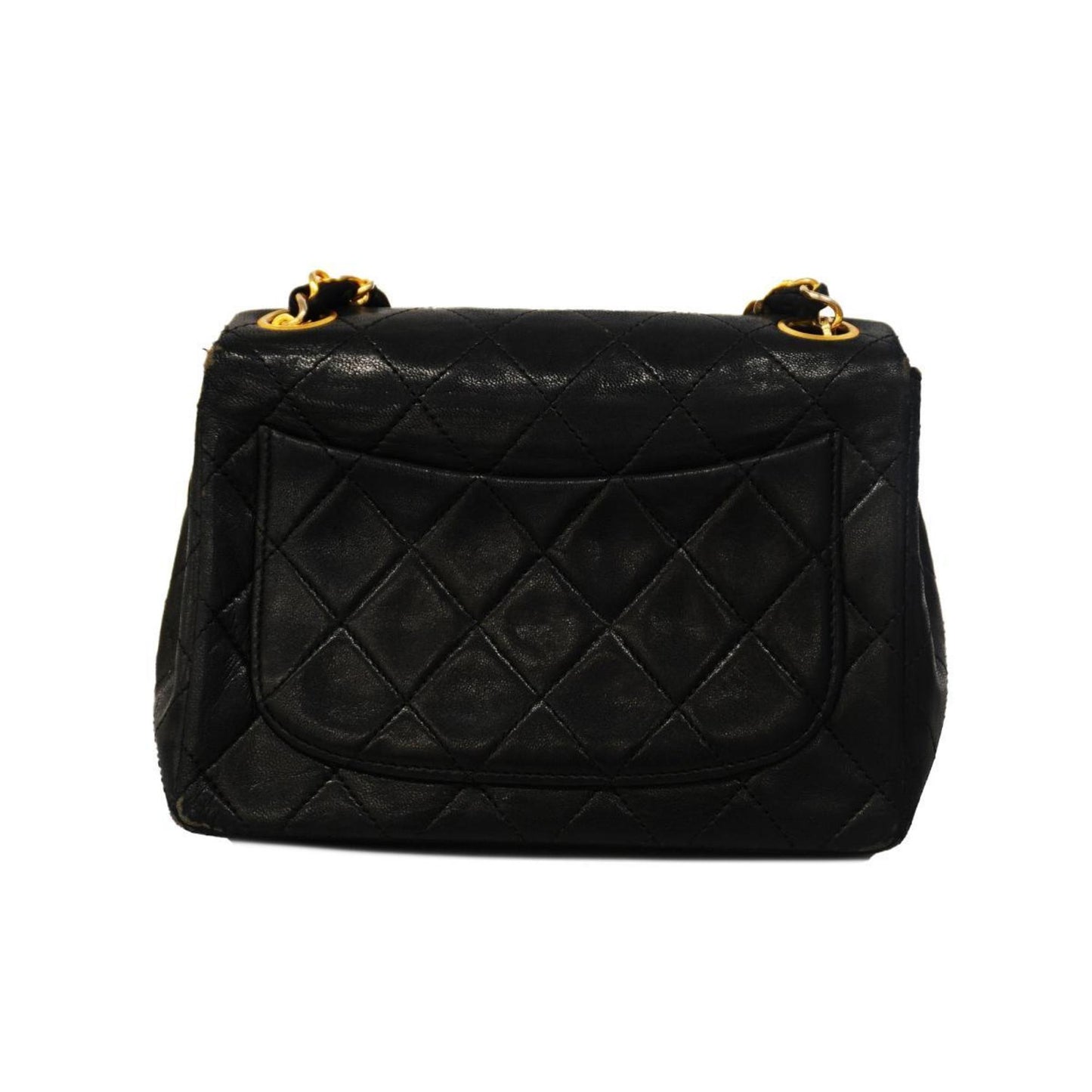 Chanel Shoulder Bag Matelasse Chain Lambskin Black Women's