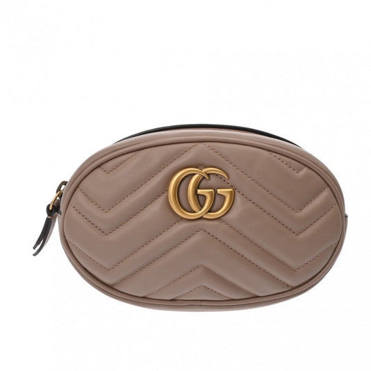Gucci Gg Marmont Grayish Leather Fanny Pack ()