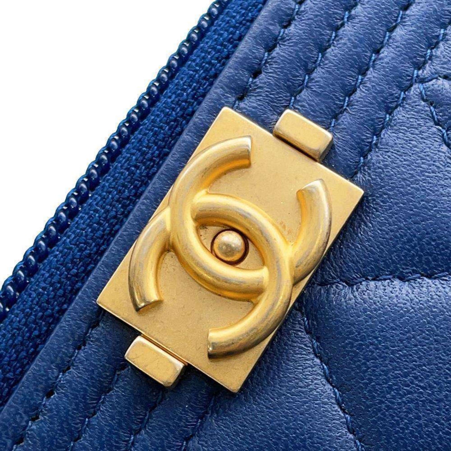 Chanel Wallet/Coin Case Boy Coco Mark Matelasse Lambskin A80602 CHANEL Coin Purse Wallet Business Card Case/Card