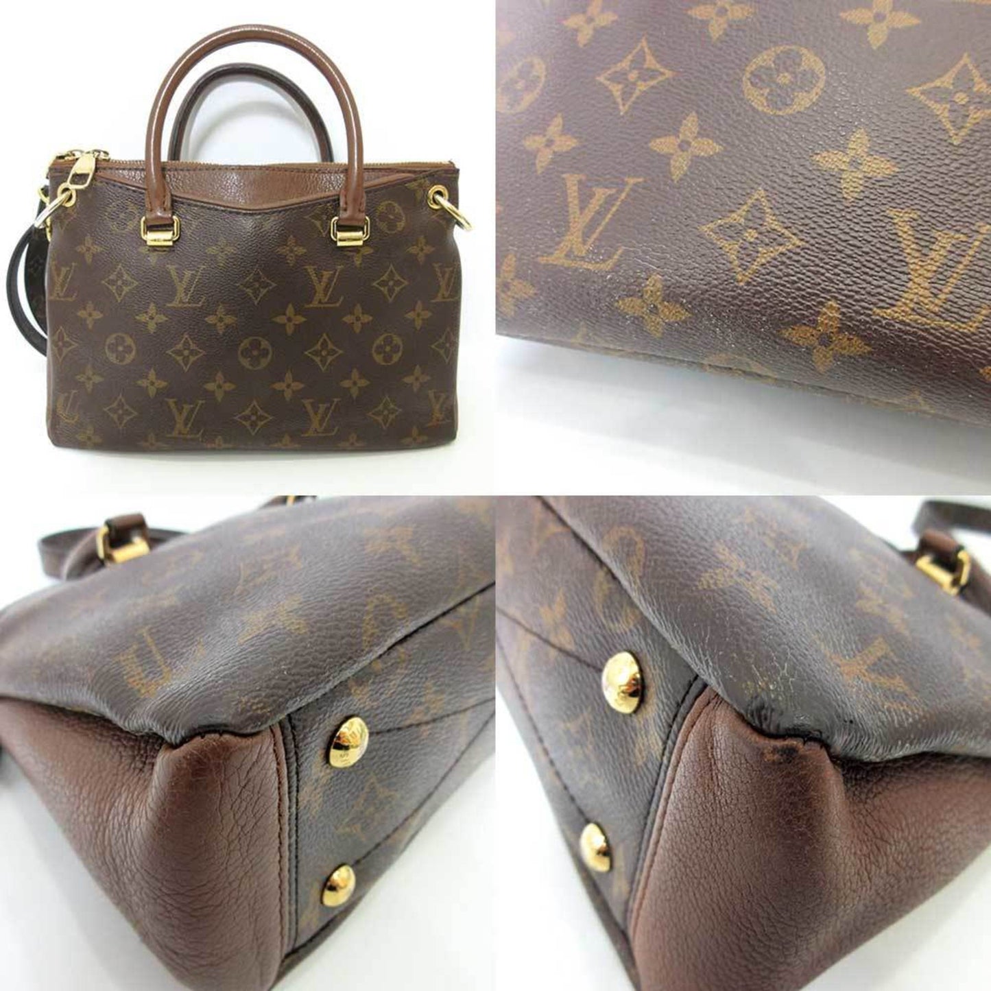 Louis Vuitton Palas BB Noisette Brown Handbag Shoulder 2way Ladies Monogram M43235