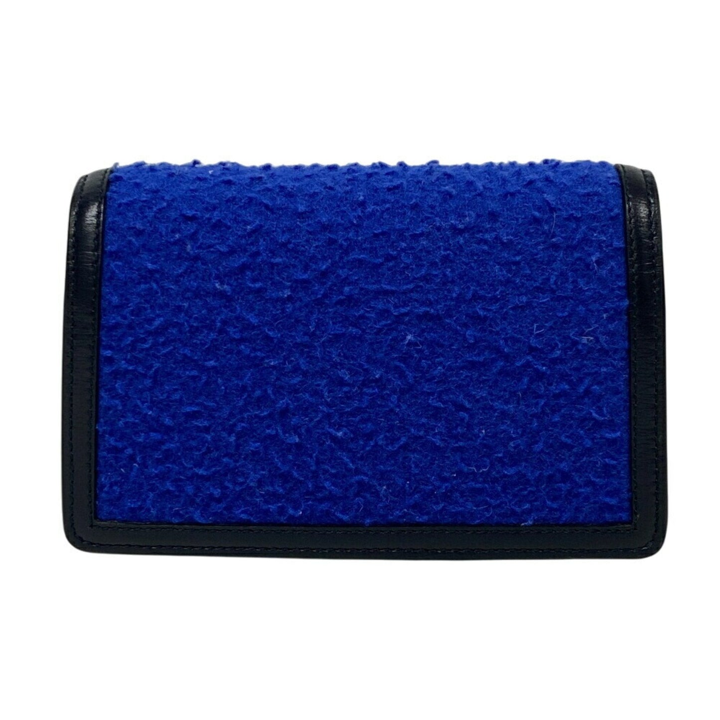 Gucci Blue Wool Leather Shoulder Bag