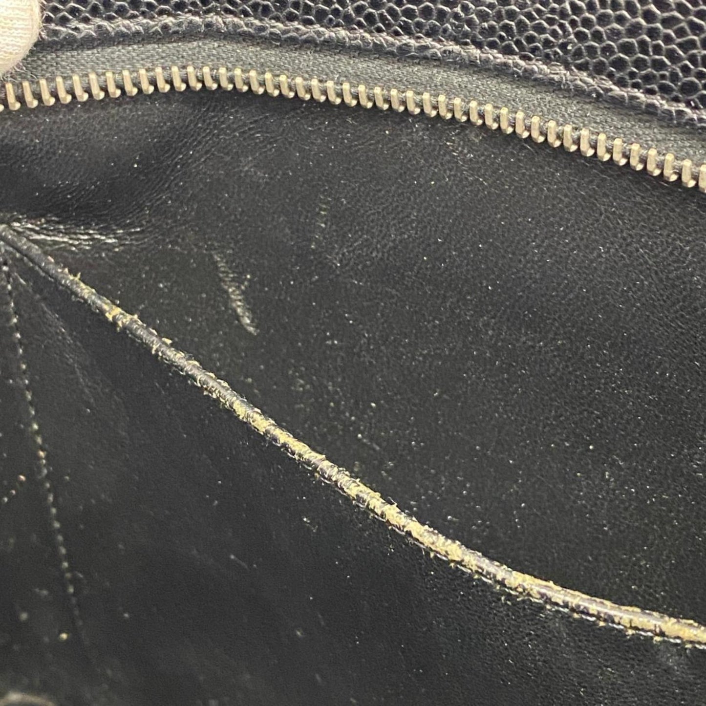 Chanel Tote Bag Reproduction Caviar Skin Black Women's