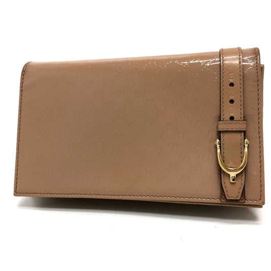 Gucci Beige Patent Leather Shoulder Bag ()